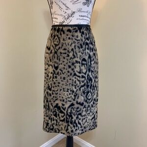 Conrad C Textured Cheetah Print Skirt Size 10